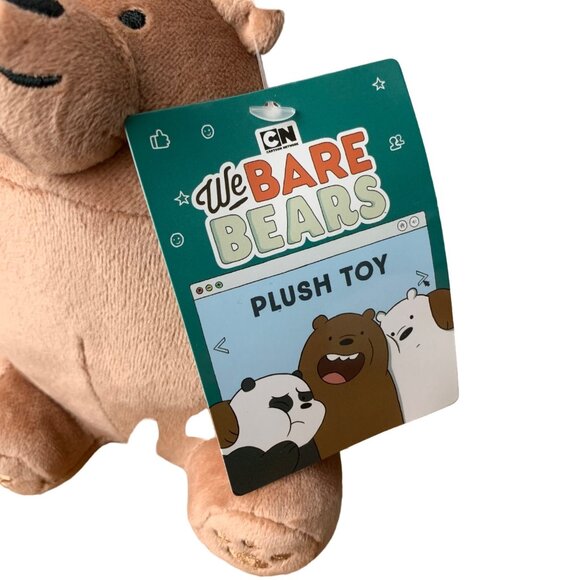 We Bare Bears 7" Plush Grizzly Bear Toy Factory Cartoon Network w/tags Warner - Picture 2 of 7